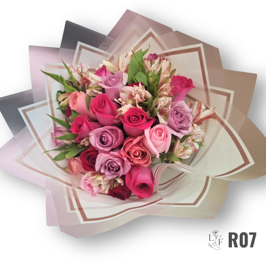 Ramo de 24 Rosas colores surtido